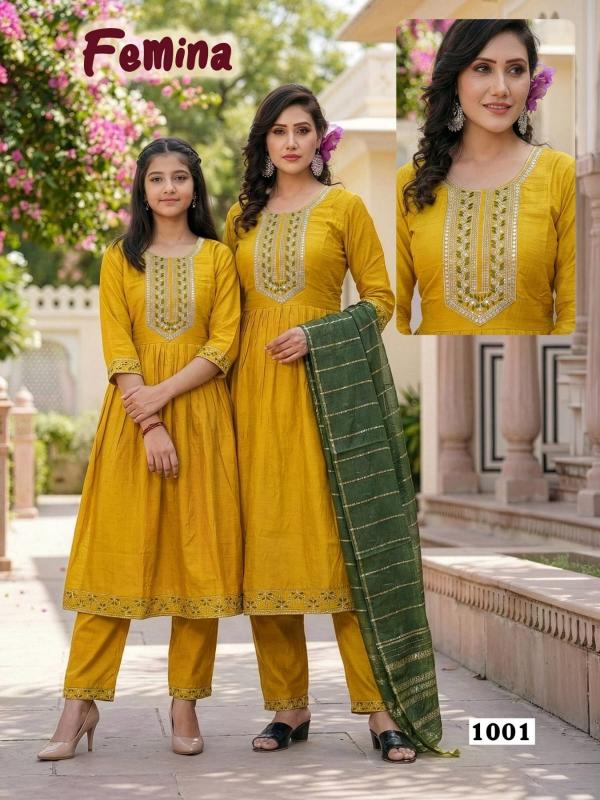 Desi kudi femina mother daughter duo kurtis wholesale